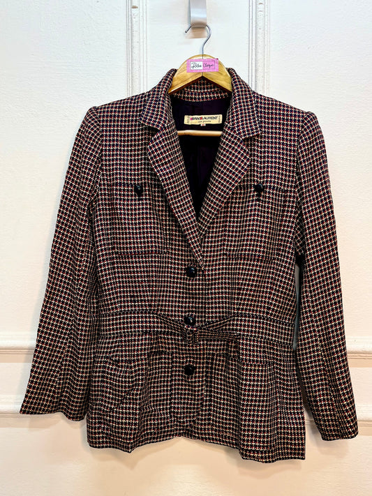 Blazer Yves Saint Laurent xadrez